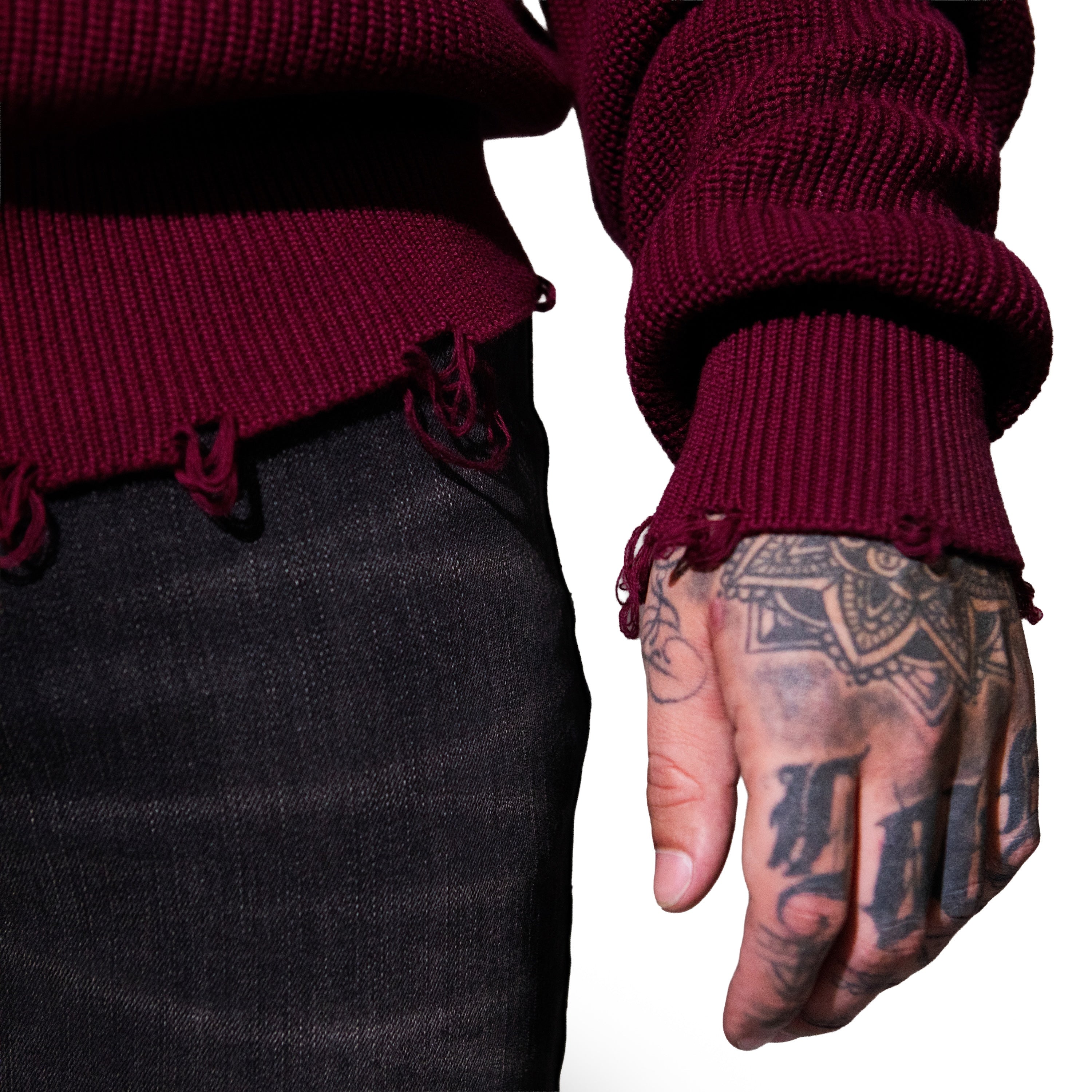 THE BEVERLY CREWNECK (BURGUNDY)