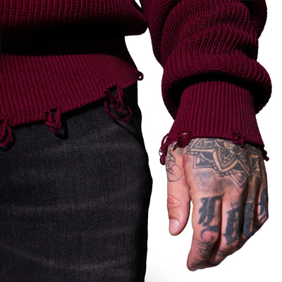 THE BEVERLY CREWNECK (BURGUNDY)