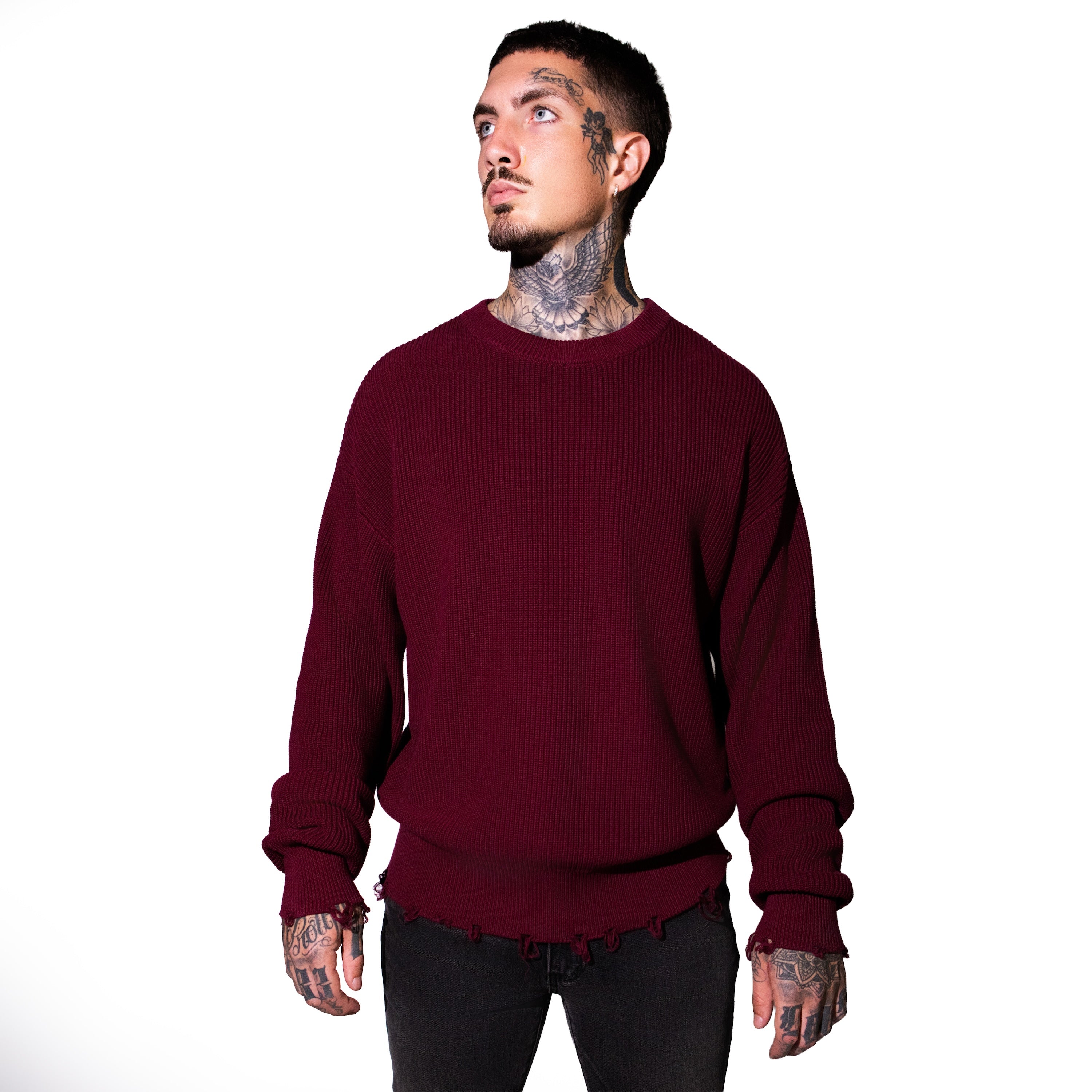 THE BEVERLY CREWNECK (BURGUNDY)