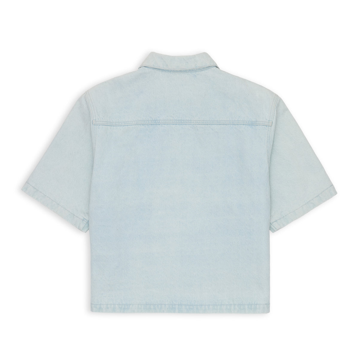 THE ZIP-UP DENIM TOP