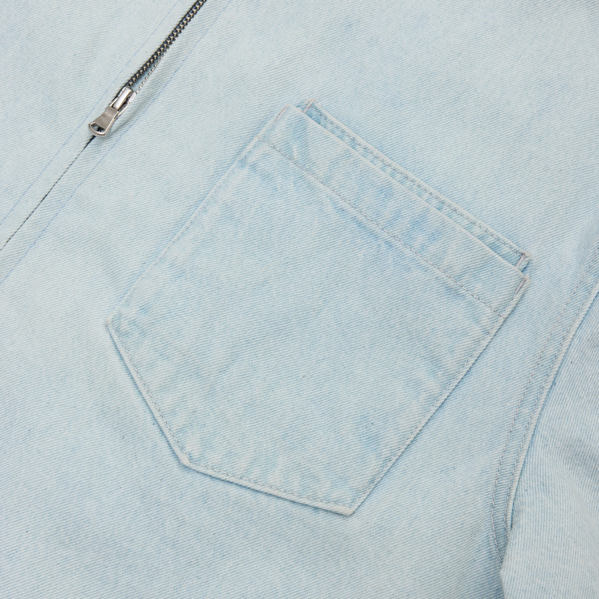THE ZIP-UP DENIM TOP