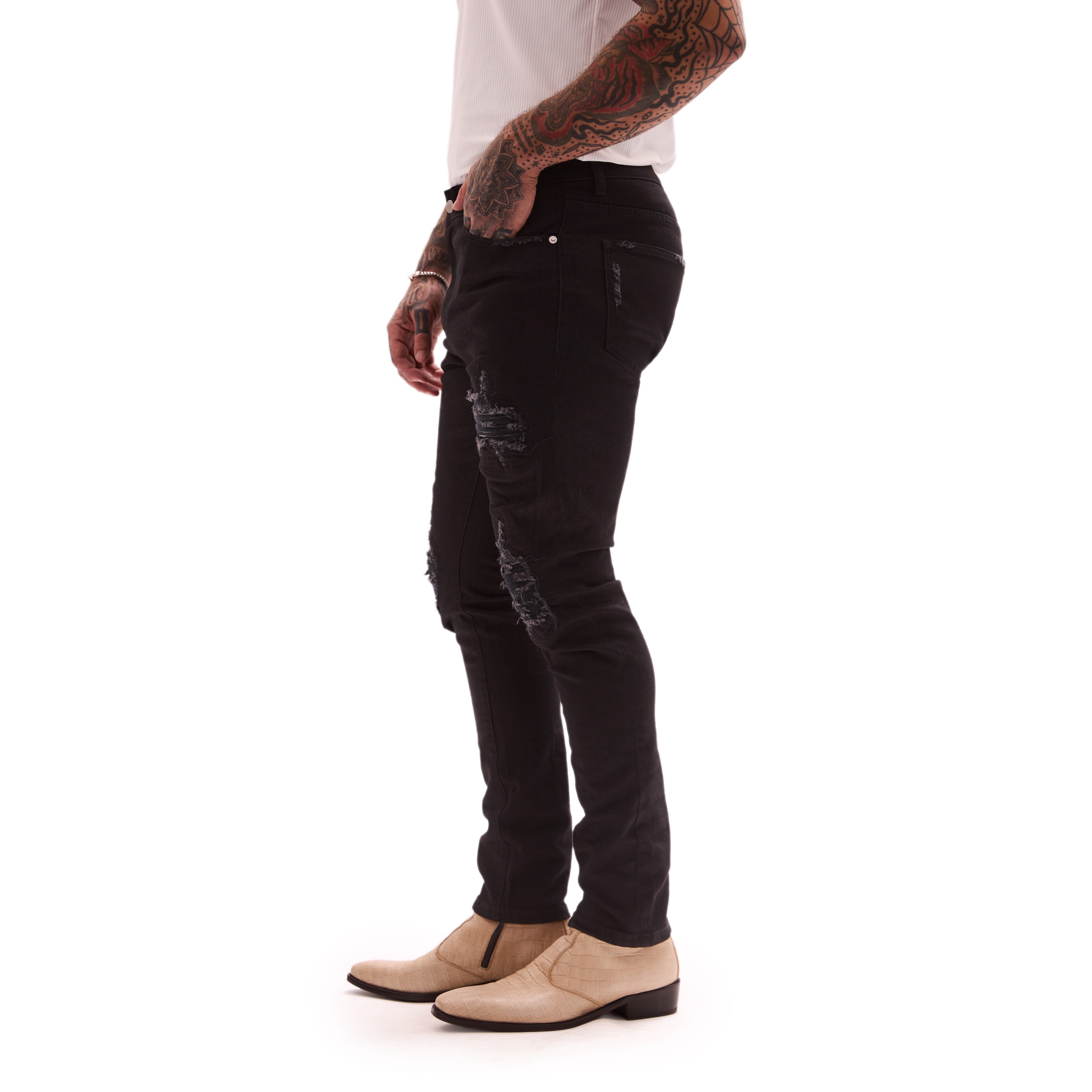 THE OBSIDIAN SLIM DENIM (BLACK)