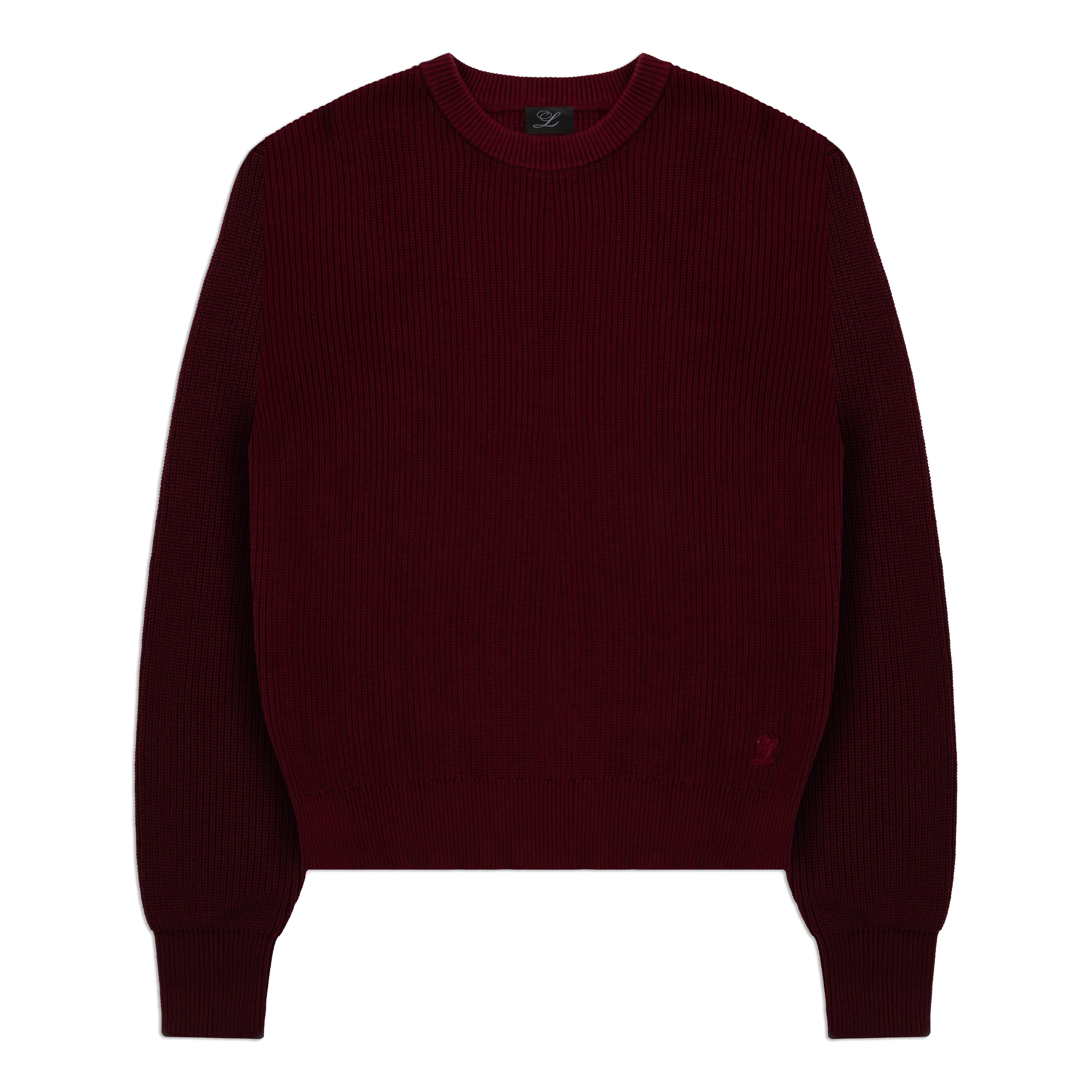THE BEVERLY CREWNECK (BURGUNDY)