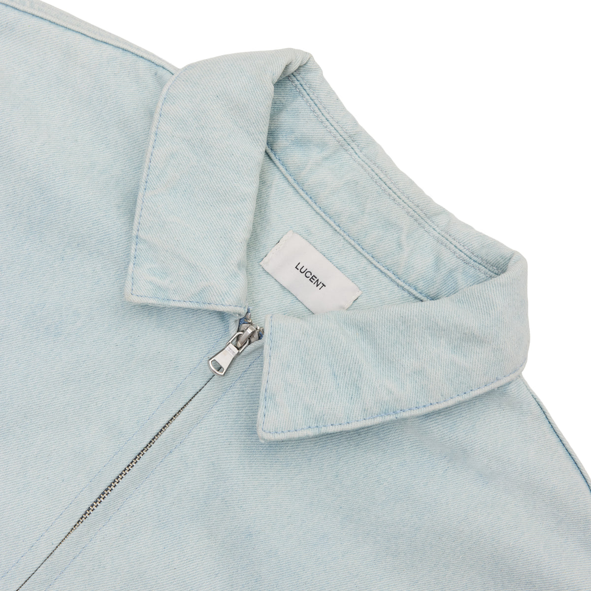 THE ZIP-UP DENIM TOP