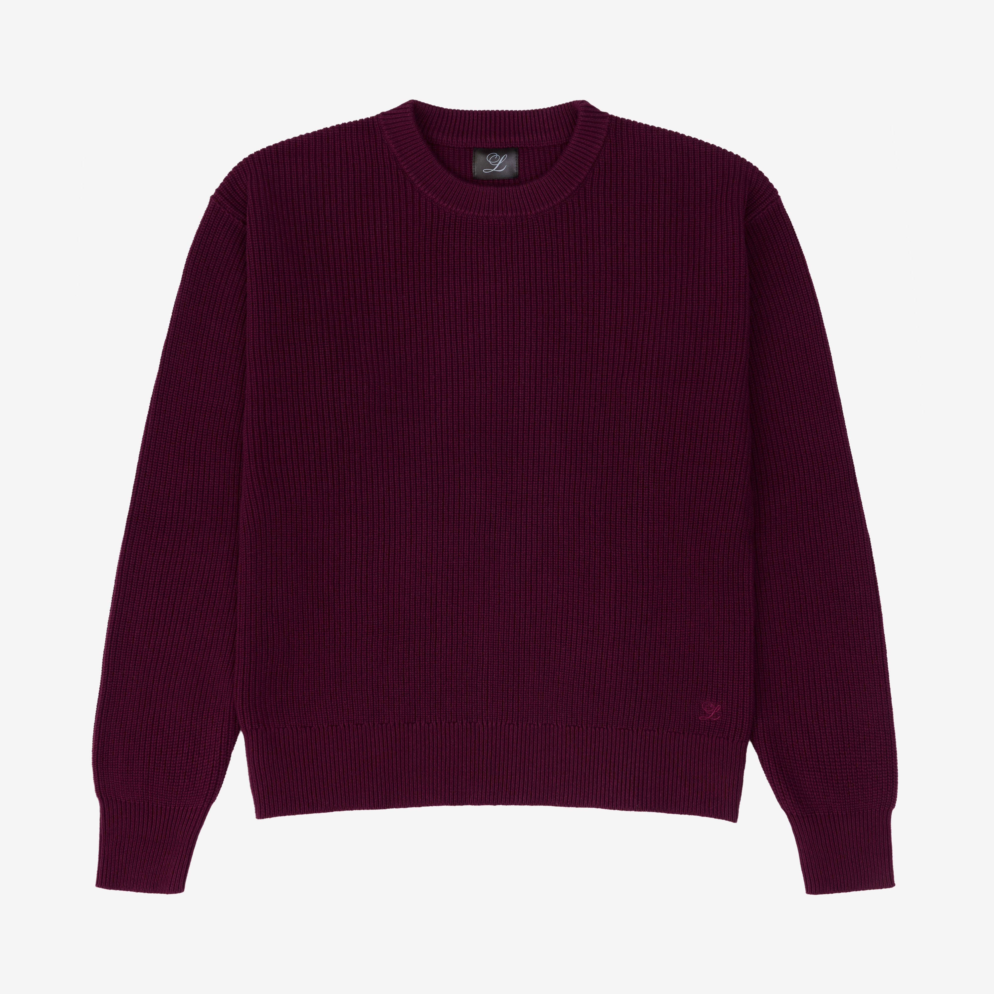 THE BEVERLY CREWNECK (BURGUNDY)